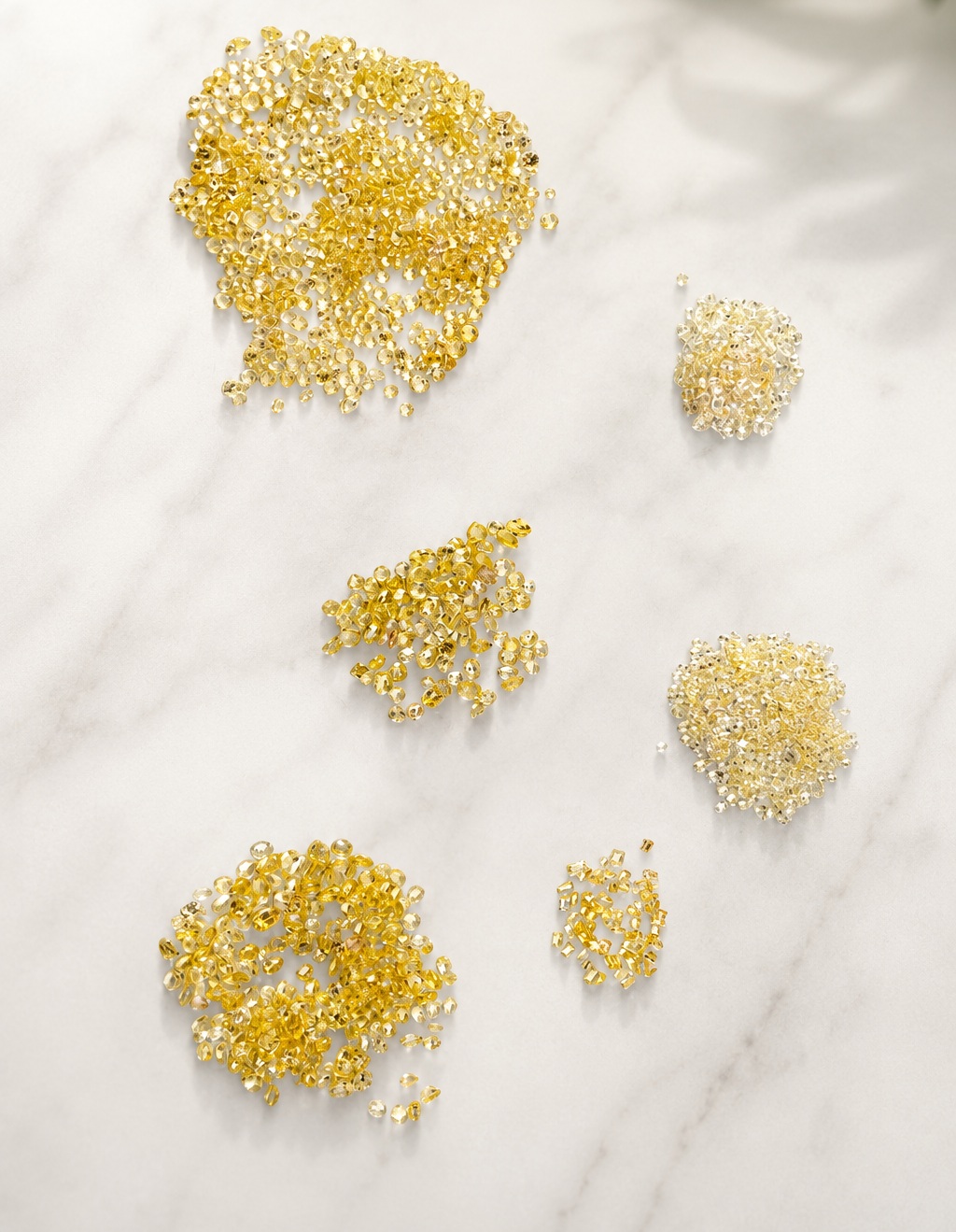 Calibrated yellow sapphire parcel